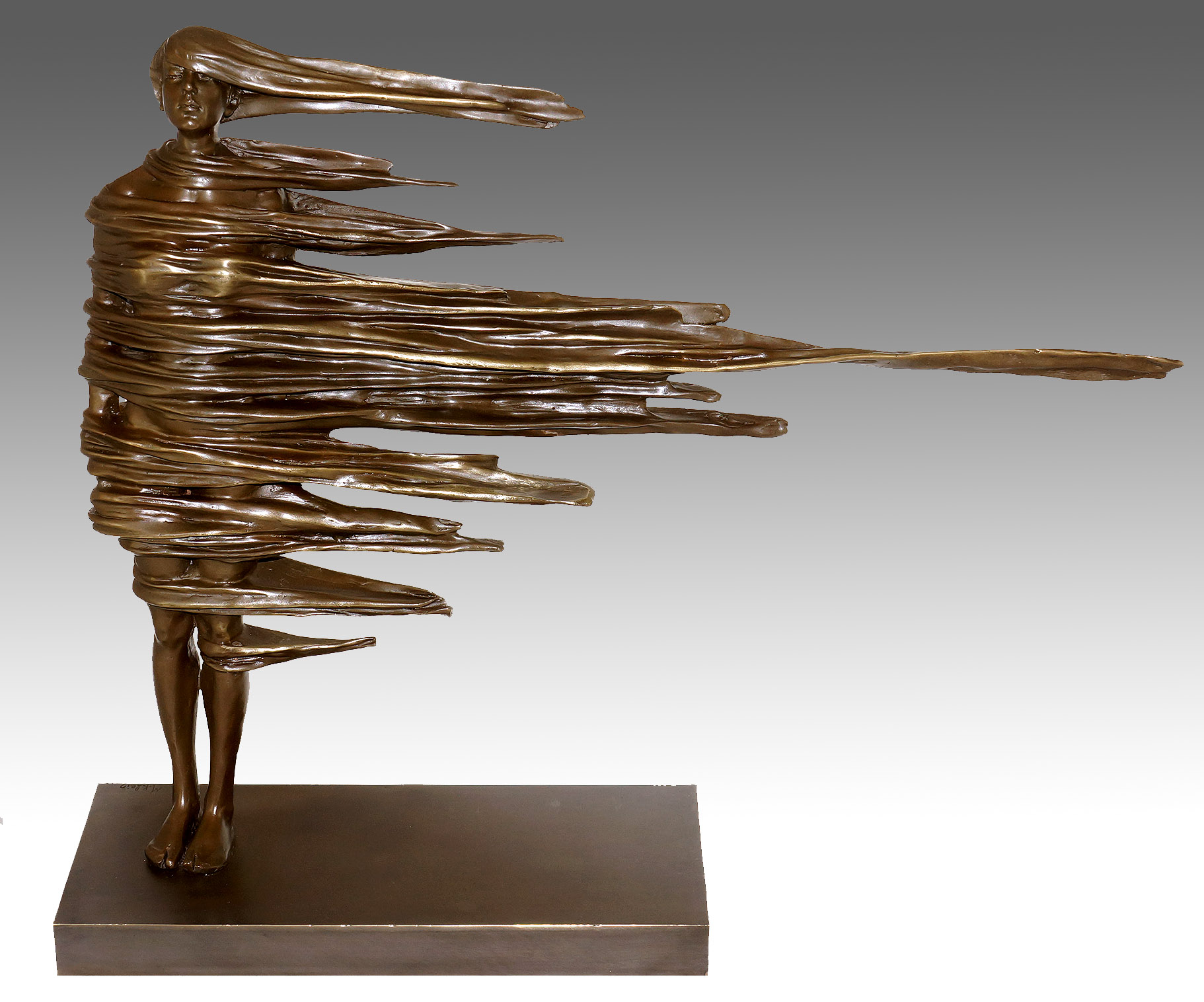 Contemporary Art Bronze Sculpture Unwavering Martin Klein
