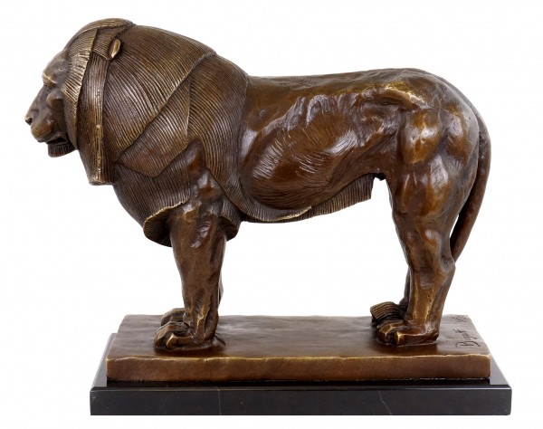 proud bronze lion lion