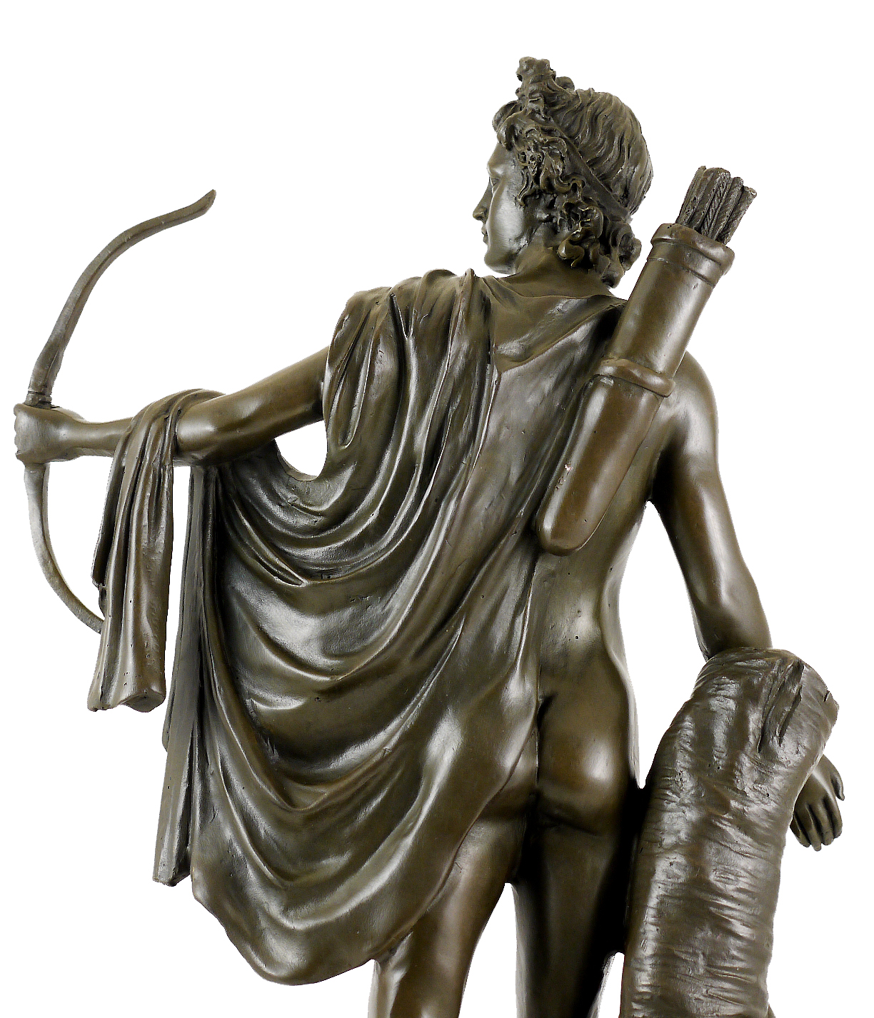 Lependor Busto di Apollo Belvedere con finitura in bronzo Statua Scultura Marrone 31cm Poliresina di marmo legata 