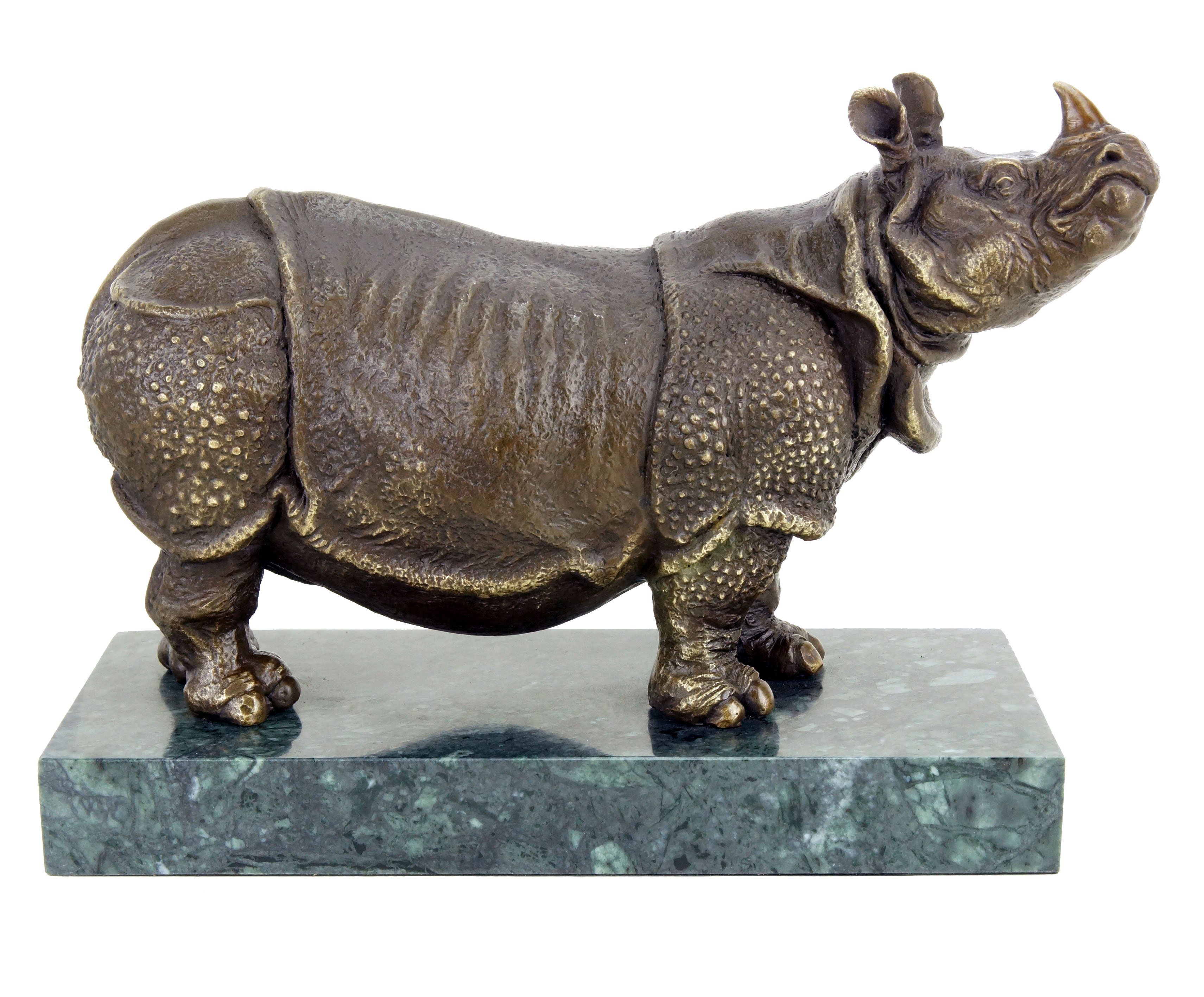 Collect China Pure Purple Bronze Strong Animal rhinoceros Rhino Statue Figurine 