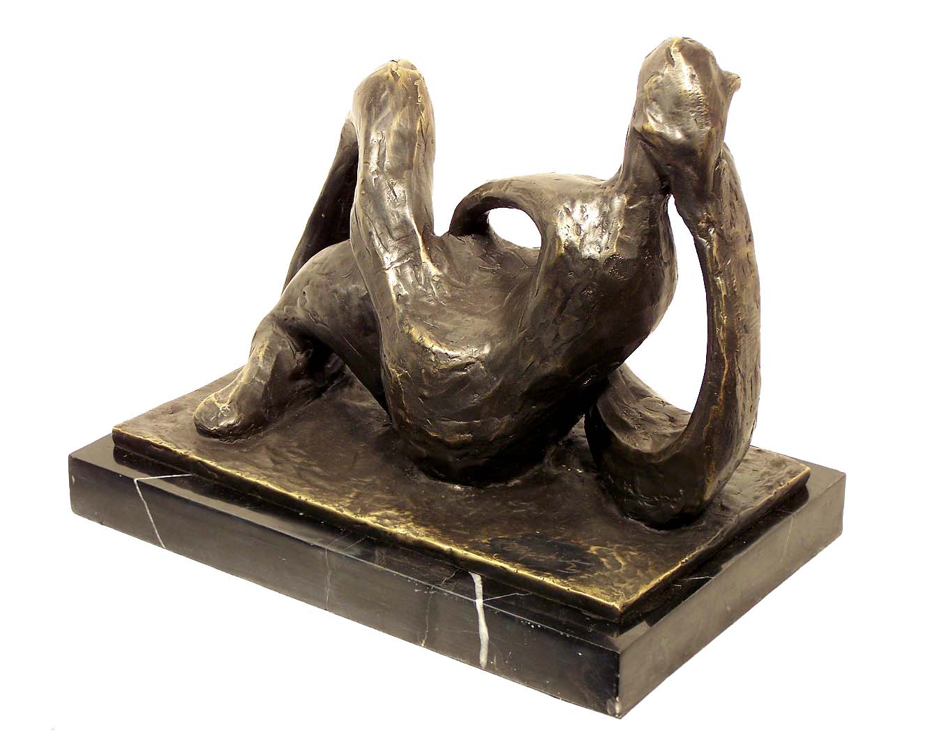 Modern Art Cubism Female Figure Bronze Sculpture 10" x 5"