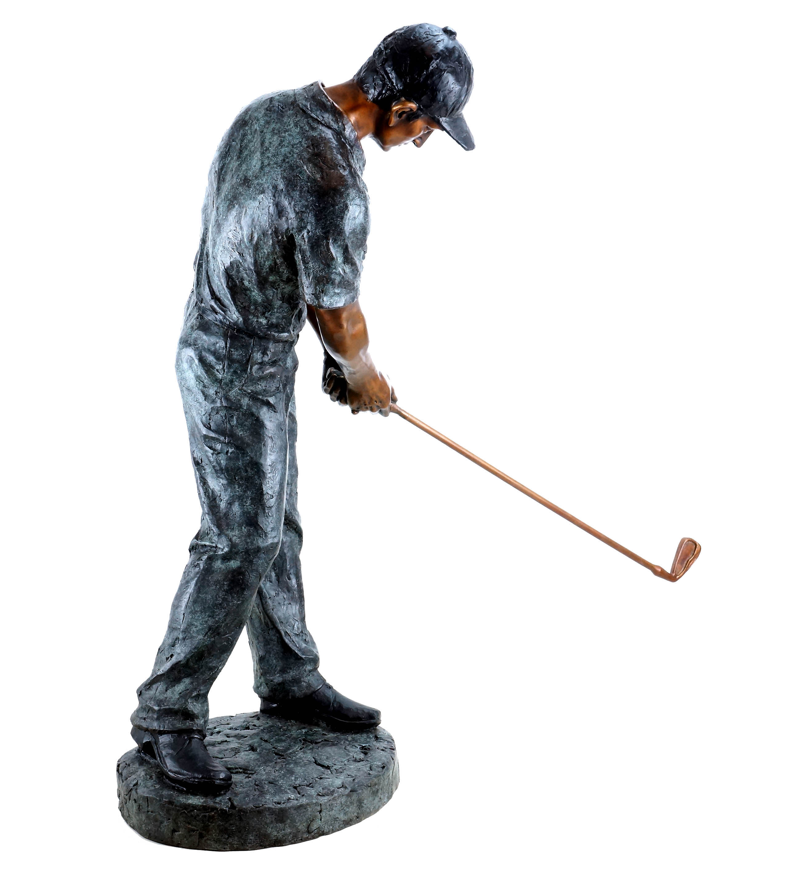 Tall Bronze Sculpture Golfer Limited XXL Golf Player Statue