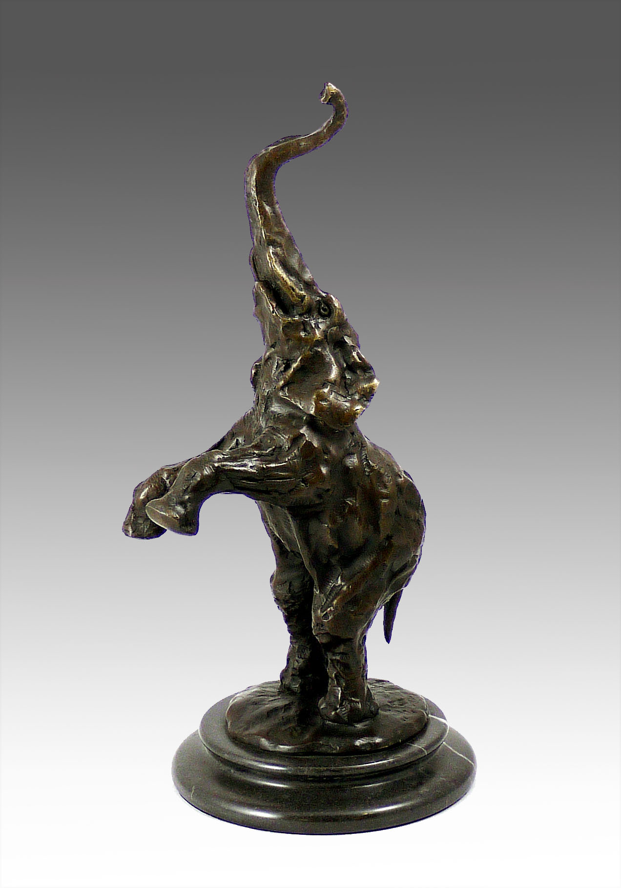 Begging Elephant after Rembrandt Bugatti Figurine Ornament Statue Bronzed Figure 