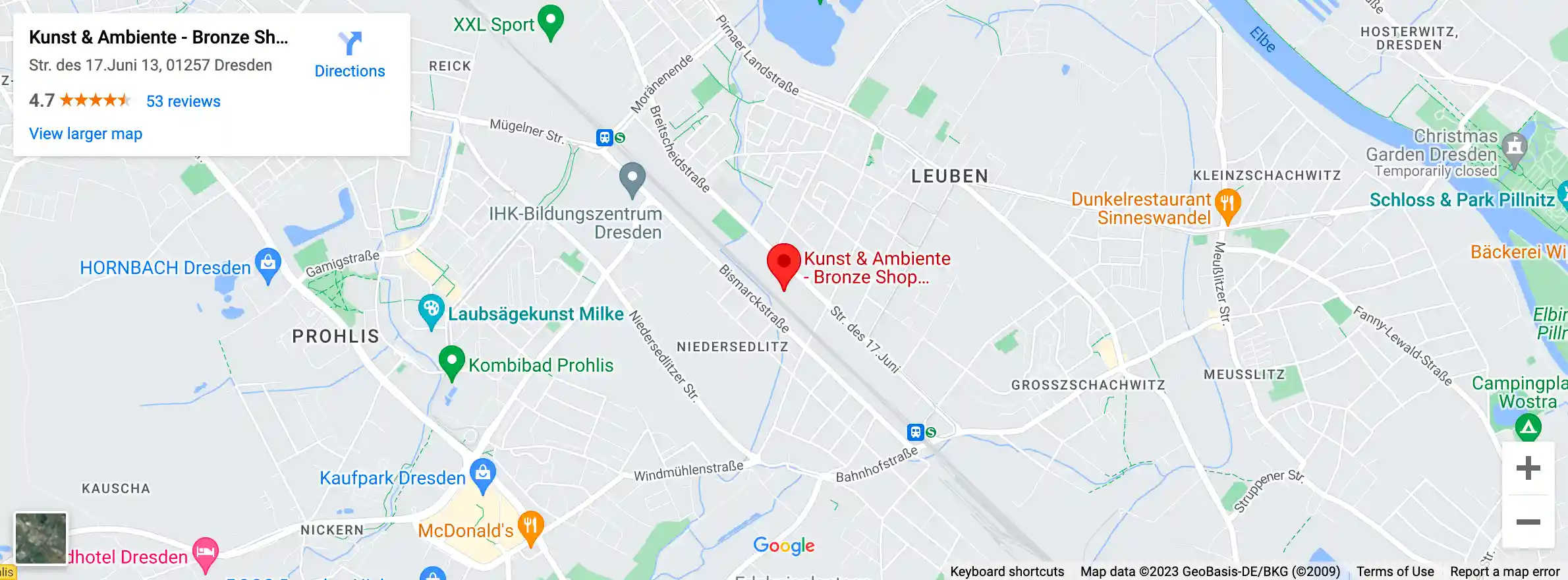 Google Map - Location Art Bronze Sculptures Showroom