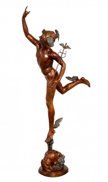 Hermes, messenger of the gods - Bronze - sign. Giambologna