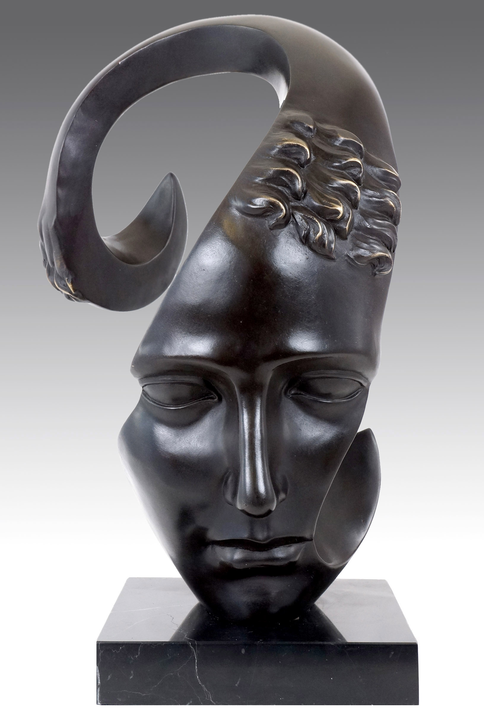 Contemporary Art Bronze Sculpture Sorrow signed M. Klein