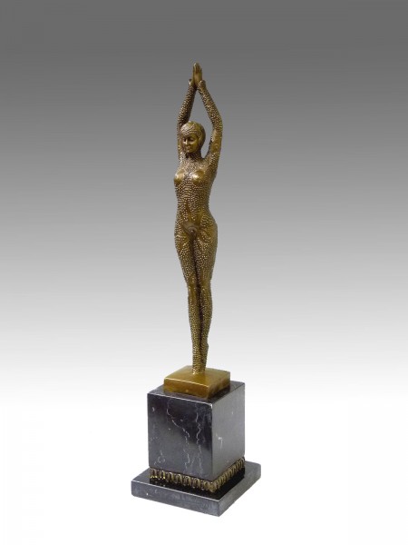 Art Deco Bronze Dancer from D.H. Chiparus &quot;Starfish&quot;, signed