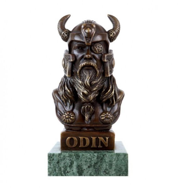 Odin bronze Bust - Bronze Viking - Signed - Bronze Figurine