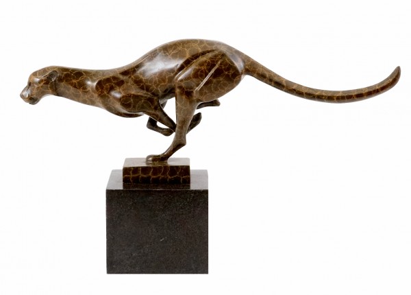 Animal sculpture - Cheetah - high-grade bronze - sign. Milo