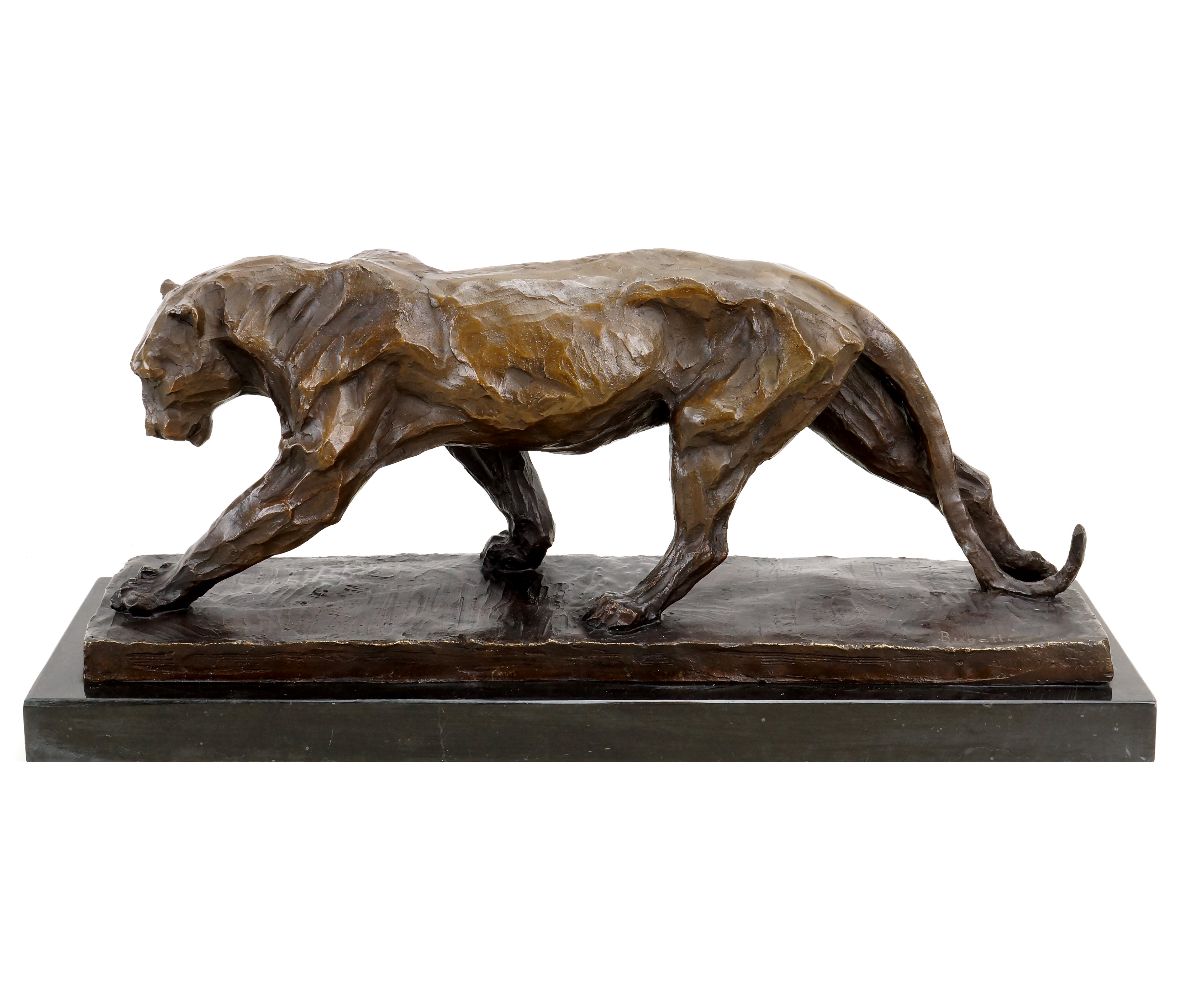 animal sculpture walking panther