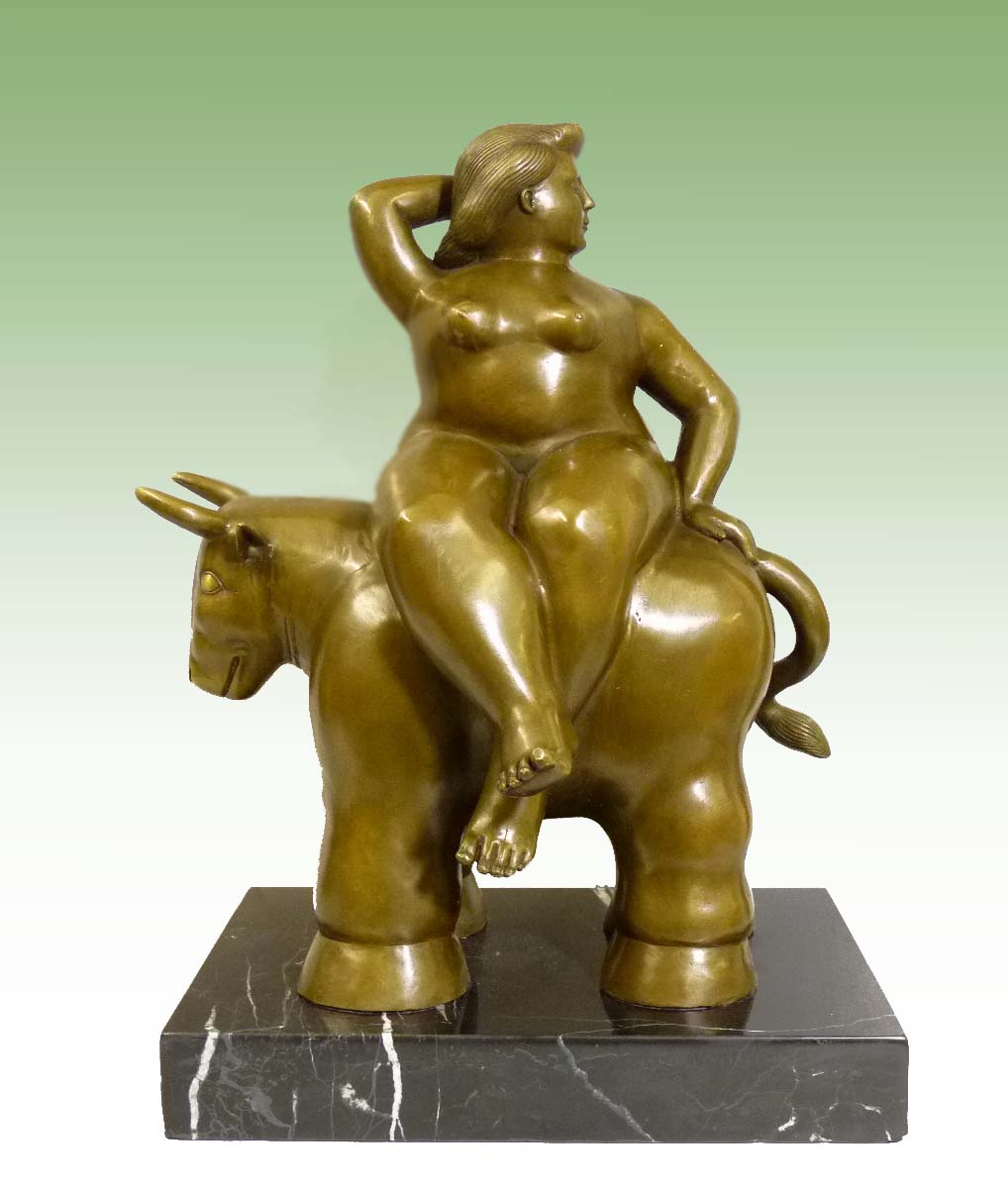 100% Real Bronze Signed Kunst & Ambiente Fernando Botero Statue Fat Cat Contemporary Sculpture Bronze Sculpture 